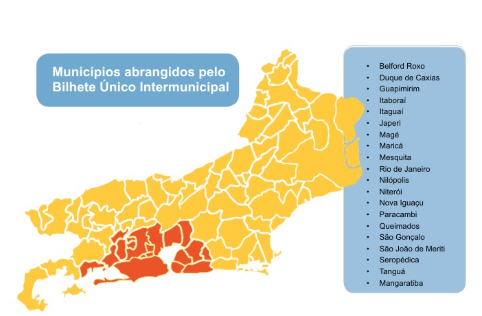 Municípios onde o benefício do BUI é válido.
